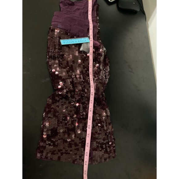 ALICE + OLIVIA Sequin Peplum Top Berry NWT size Small - Picture 10 of 13
